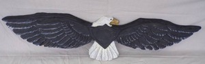 lot 30 image: Wooden Carved Eagle Large Wall Hanging