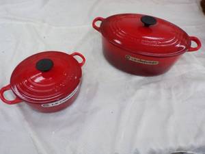 lot 66 image: Le Creuset Cast Iron Cookware Never Used (Lot of 4 Pieces)