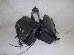 lot 102 image: Heavy Leather Saddle Bags