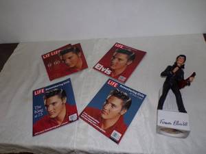 lot 149 image: Elvis Magazines and Elvis Decanter
