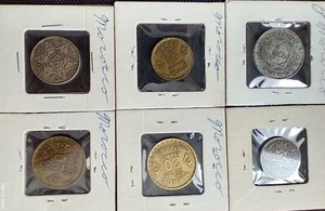 (6) Vintage Moroccan Coins