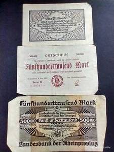 (3) 1920s German Hyperinflation Notes - Includes 1 Billion