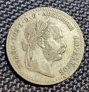 1868 Austria 10 Kreuzer Coin