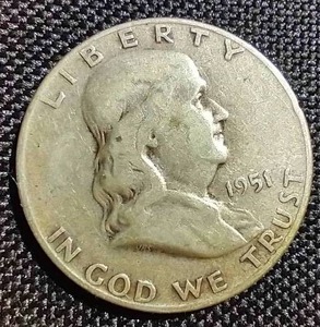1951-S Franklin Half Dollar