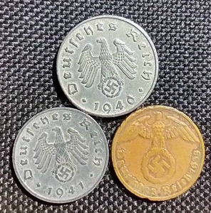 (3) WW2 Germany Third Reich Coins