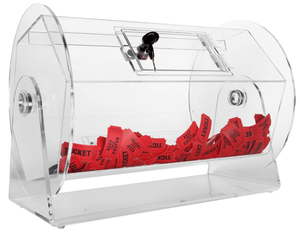 lot 239 image: Acrylic Raffle Drum, Professional Raffle Ticket Spinning Cage for Tickets