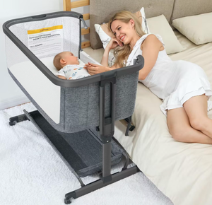 lot 31 image: AMKE 3 in 1 Baby Bassinets,All Mesh Bedside Sleeper for Baby