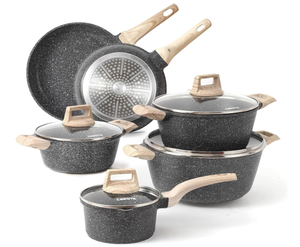 lot 40 image: Carote Nonstick Granite Cookware Sets 10 Pcs Stone Cookware Set,non stick frying pan set