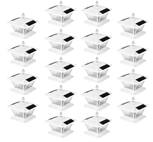 lot 41 image: LOT OF 18 LIEFGARDEN White Solar Post Cap Lights