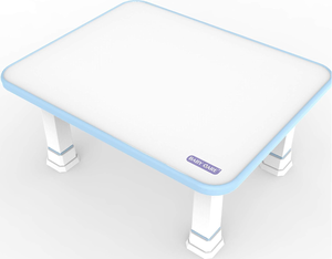 lot 136 image: GREY Baby Care Kids Folding Floor Table wAdjustable Heights - for Play, Reading, and Snack Time