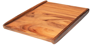lot 174 image: Villa Acacia Reversible Wood Pastry Board and Cutting Board with Lipped Edges