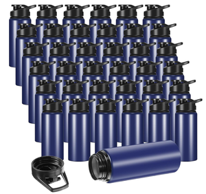 lot 182 image: LOT OF 40 Nuogo Aluminum Water Bottles 20 oz Metal Reusable Bottle Bulk Aluminum