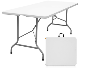 lot 261 image: Byliable Folding Table 6ft Portable Heavy Duty Plastic