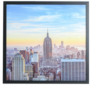 lot 264 image: Frame Amo Black Modern Picture or Poster Frame, 1 inch Wide Border, Smooth Wrap Finish, Acrylic Face