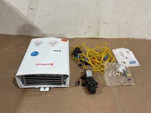lot 177 image: USED Camplux Tankless Water Heater, 1.32 GPM Portable Propane Outdoor Camping Water Heater, 5L, AY132, White