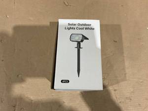 lot 199 image: USED LOT OF 4 Solar Spot lights For Garden Waterproof Landscape Lighting