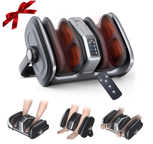 lot 404 image: Shiatsu Foot Massager Machine with Heat, Foot and Calf Massager with Remote, 3 Intensity Heat Therapy