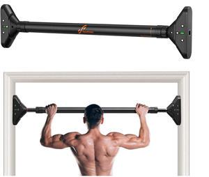 lot 406 image: Sportneer Pull Up Bar Strength Training Chin up Bar without Screws - Adjustable 29.5-37