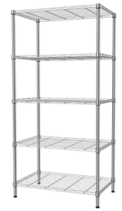 lot 437 image: SINGAYE 5 Tier Storage Rack Wire Shelving Unit 13.4x 23.5x 59.1(DxWxH)
