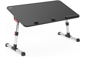 lot 364 image: SAIJI Laptop Bed Tray Table, Adjustable Home Office Standing Desk Portable Lightweight Foldable Lap Desk