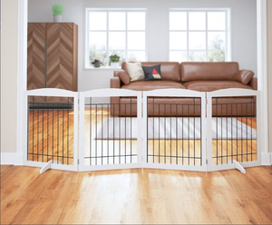 lot 391 image: Pawland Freestanding Foldable Wire Dog Gate