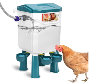 lot 480 image: Automatic Chicken Cup Waterer and Port Feeder Set