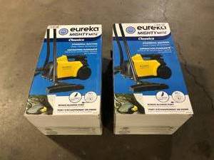lot 22 image: Lot of 2  Eureka Mighty Mite Canister Vacuum Cleaner   Customer Returns See Pictures