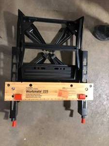 lot 50 image: BLACKDECKER Workmate 28.75 in. x 25.6 Folding Portable Workbench and Vise Customer Returns See Pictures