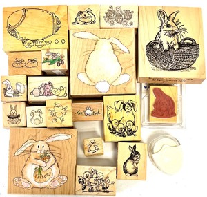 Big Lot of Various Easter & Spring Stamps, Crafting Cards, Pastel Paper and More