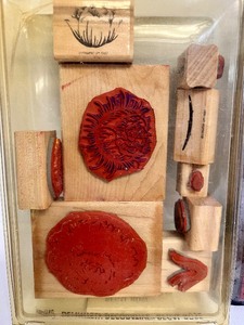 Bunches and Bunches of Used &amp Opened Stamps in Various Styles and Types with Stamp Cleaner &amp Ink Pads