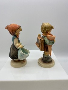 HUMMEL Figurines - Little Scholar & Girl Carrying Water
