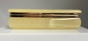 Italian Alabaster Box with Gold Rim