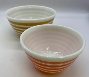 Rare Striped Pair of PYREX Mixing Bowls