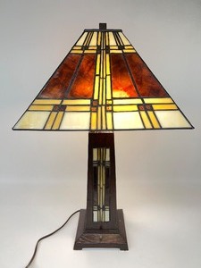 Arts and Crafts Tiffany Stained Glass Style Table Lamp - #2