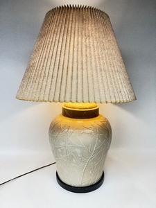 Vintage Slip Accented Ceramic Lamp