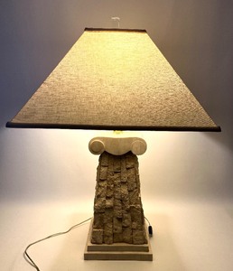 Vintage Post Modern Mactan Style Table Lamp