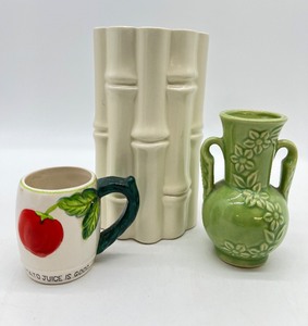 Vintage Pottery including SHAWNEE Art Bud Vase and RED WING Vase