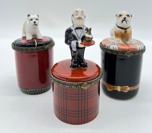 Assorted BOMBAY COMPANY Trinket Jars - Dogs and Butler