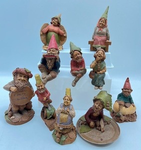 Vintage CAIRN Signed Gnome Figurines - Fairy Garden - QTY 10