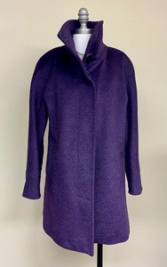 Luxurious, Ellen Tracy Purple Wool Coat and Richly Colored Pastel Blouse