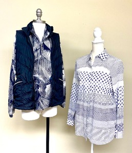 Athleisure Trio - Paperwhite Blouse, Kate Lord Black Golf Vest and Sport Haley 14 Zip Pullover