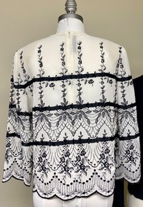 Ildi Marshall Blouse, NicZoe Sweater, Bernardo Coat and a Beautiful Floral Scarf