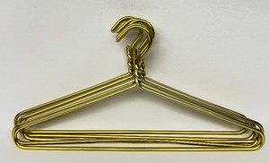 Gold Aluminum Clothes Hangers - QTY 5