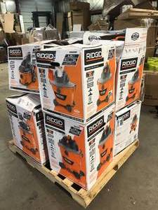 Pallet of Assorted WetDry Shop Vacs Various Models and Conditions Customer Returns See Pictures