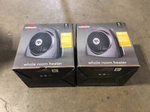 Lot of 2 Vornado VH200 1500-Watt Electric Portable Space Heater, Whole Room Vortex Heat Circulation, Charcoal Customer Returns See Pictures