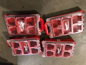 Lot of Assorted Small Parts Organizer by Milwaukee   Customer Returns See Pictures