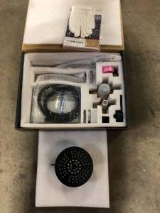 Single-Handle 1- -Spray Rain Pressure Balanced Wall Mounted Shower Faucet with Handheld in Matt Black (Valve Included) by Flynama     Customer Returns See Pictures
