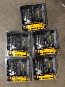 Lot of  DEWALT Black and Gold Impact Ready Metal Drill Bit Set (18-Piece)   Customer Returns See Pictures