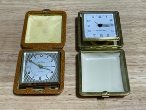 lot 16 image: Vintage Travel Clocks