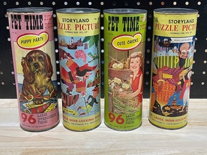 lot 100 image: Pet Time and Storyland Puzzles in Tubes